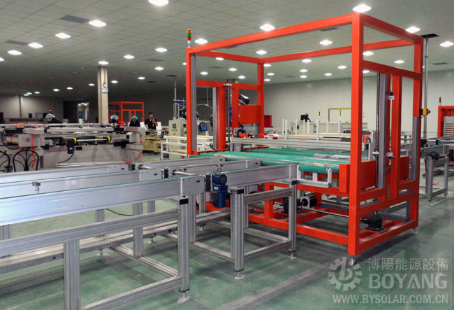 光伏組件生產(chǎn)線-自動翻轉人工檢查生產(chǎn)線